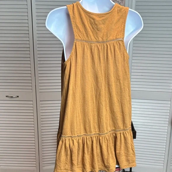 Anthropology Mustard /Brown Sleeveless Tank Top - Picture 3 of 6